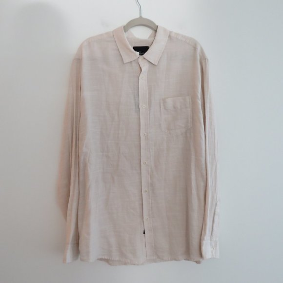RAILS Wyatt 100% Cotton Gauzy Shirt in Hummus Minimalist - Men's Size M - Picture 3 of 15